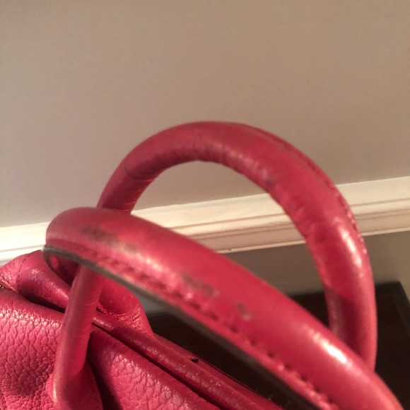 Kate Spade Dark Pink Leather Handbag with Tassel Zipper - Picture 4 of 10